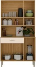 Armário de Cozinha Compacta 90cm Bruna Plus Freijó/Soft Z06 - Mpozenat