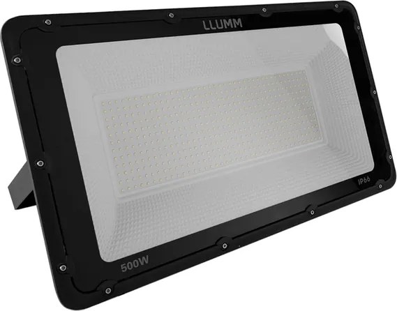 Projetor Led Aluminio Preto 500W 80 6500K Ip66 Deep Fit