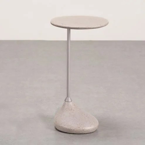 Mesa Apoio Venice Baixa Tampo Concreto Haste Fendi - 78096 Sun House