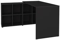 Conjunto Escritório Home Office 4 Peças Nil A06 Preto - Mpozenato