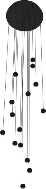 Pendente Led Aluminio 58W 3000K Marionete - PRETO