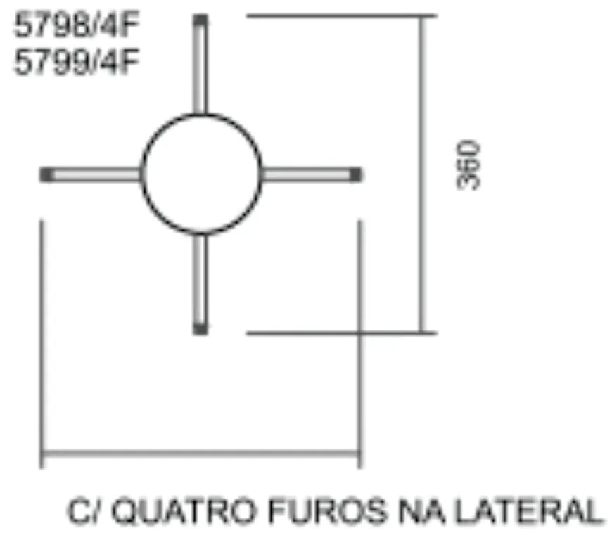 Arandela Galáxia 1Xpci Led 5W 110V Ø12X5Cm (C/ Quatro Furos Na Lateral... (MR-T - Marrom Texturizado)