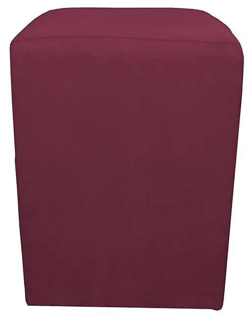 Puff Decorativo Dado 32 x 32 cm Suede Bordô