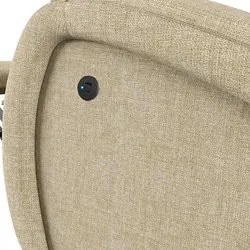 Poltrona do Papai Reclinável Kalie Power Touch USB FH9 Linho Bege - Mp