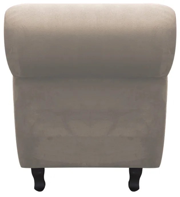 Recamier com Baú Itália Namoradeira Calçadeira Suede - D'Rossi - Bege