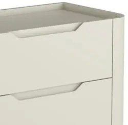 Mesa Cabeceira Quarto 68cm 3 Gavetas Blen Luna/Preto I06 - Mpozenato