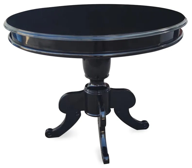 Mesa de Jantar Francesa Redonda Madeira Maciça Eucalipto Design Clássico