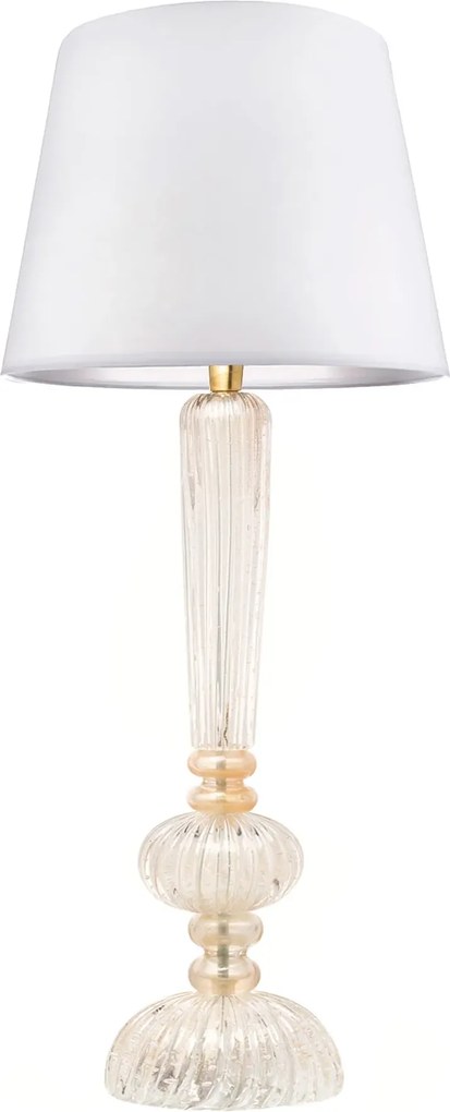 Abajur Murano Firenze C/ Ouro - Cristal Transparente  Cristal Transparente