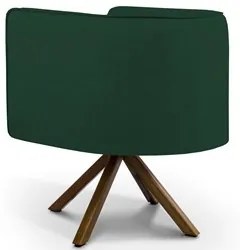 Kit 2 Poltronas Decorativas Base Giromad Madeira Betina C-117 Linho Ve