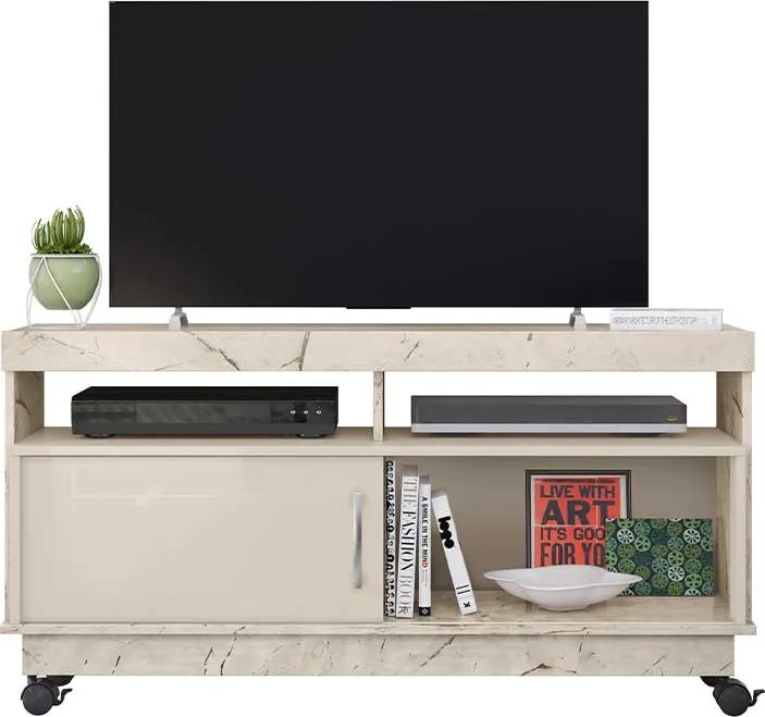 Rack Decorativo Merlim 2 Nichos até 50 Calacata/OffWhite G97 - Gran Belo