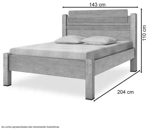 Cama Paris Casal Nature - Gabrielli Móveis