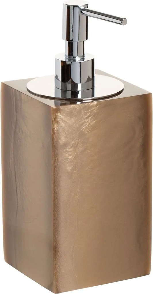 Porta Sabonete Líquido em Resina Champagne - Cromado