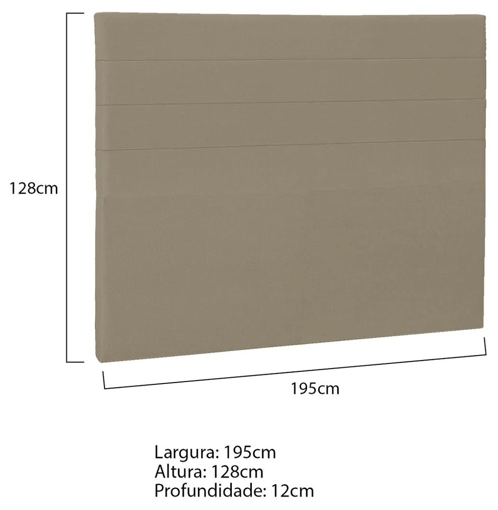 Cabeceira King Porto P04 195 cm Suede - ADJ Decor
