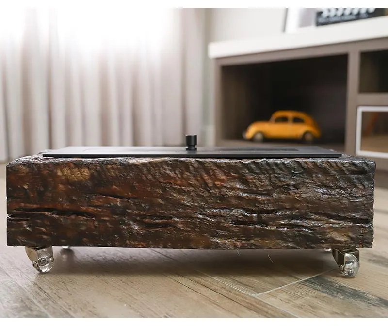 Lareira Ecológica Dormente 45cm Álcool Aquece Até 30m²