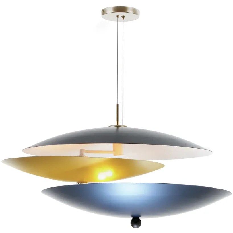 Pendente Aspen Desalinhado 69X74X34Cm 09Xg9 Metal Alumínio - Old Artis... (PRETO, Liso)