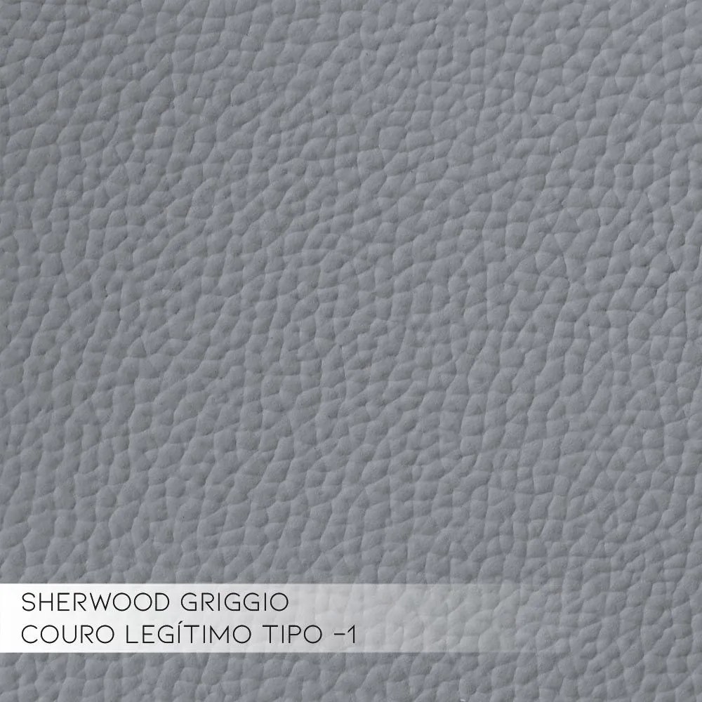 Poltrona Decorativa Reclinável Elétrica Moroni Couro Cinza G43 - Gran Belo