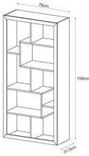 Estante Livreiro Multiuso Com Nichos E1712 Branco  - Tecno Mobili