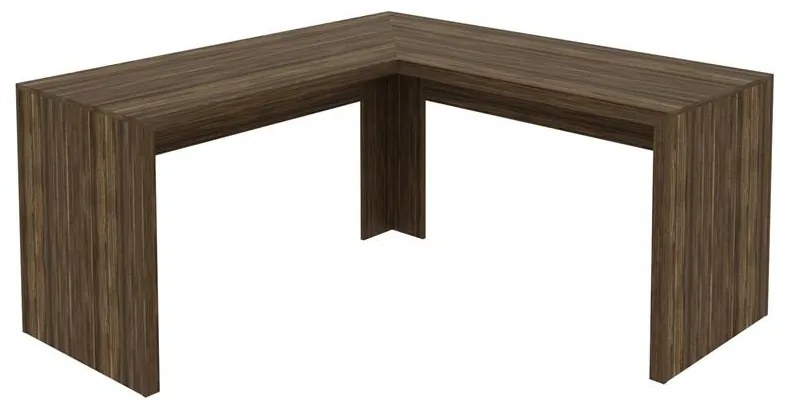 Mesa De Escritório Escrivaninha De Canto Home Office Nogal