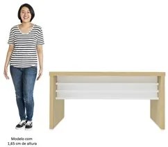 Conjunto Escritório Home Office 5 Peças Corp A06 Carvalho/Branco - Mpo