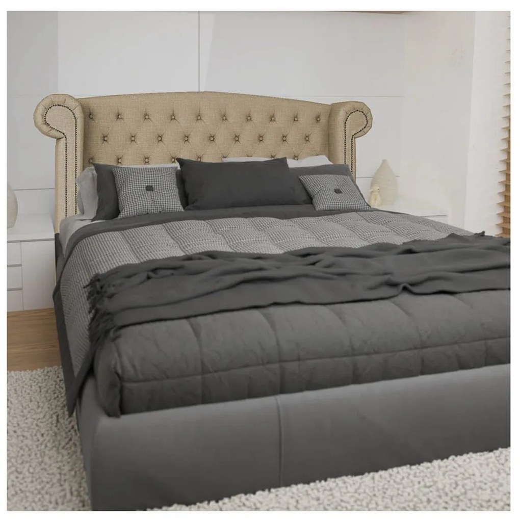 Cabeceira Casal  Lyon P04 140 cm Suede - ADJ Decor