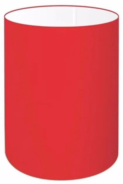 Cúpula em tecido cilíndrica abajur luminária cp-4012 18x25cm vermelho