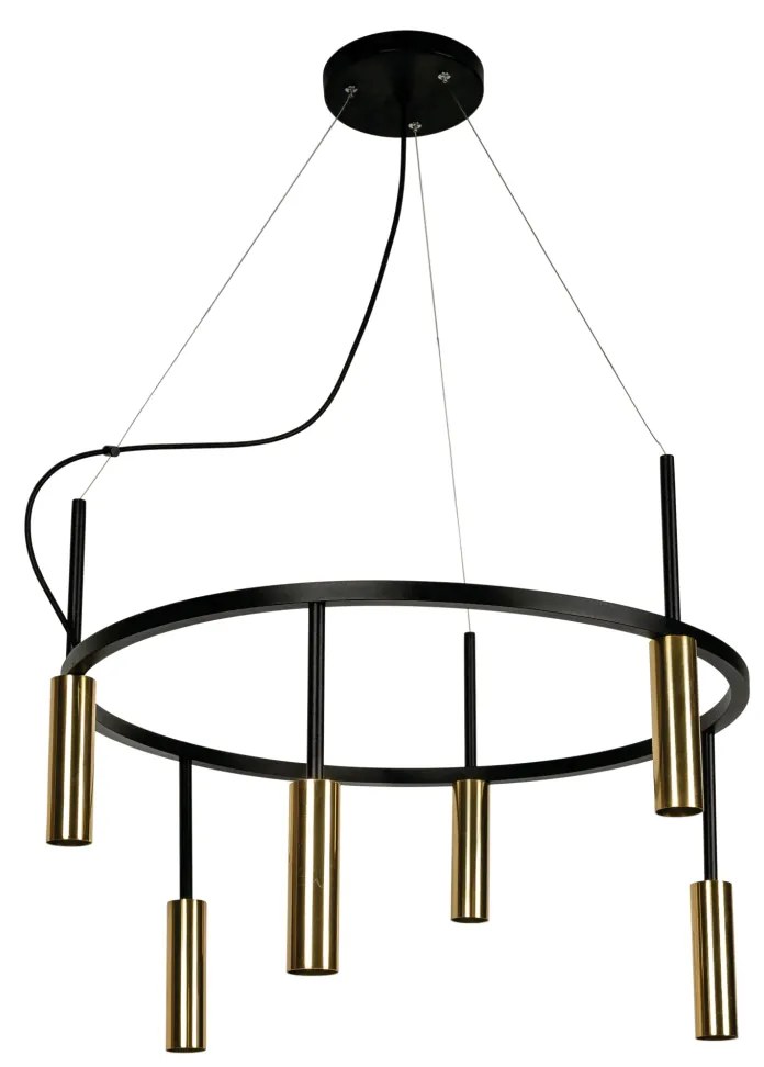 Pendente Platinum Circular Ø60X44,5Cm 6Xmr11 - Usina 16931/60 (BT - Branco Texturizado)