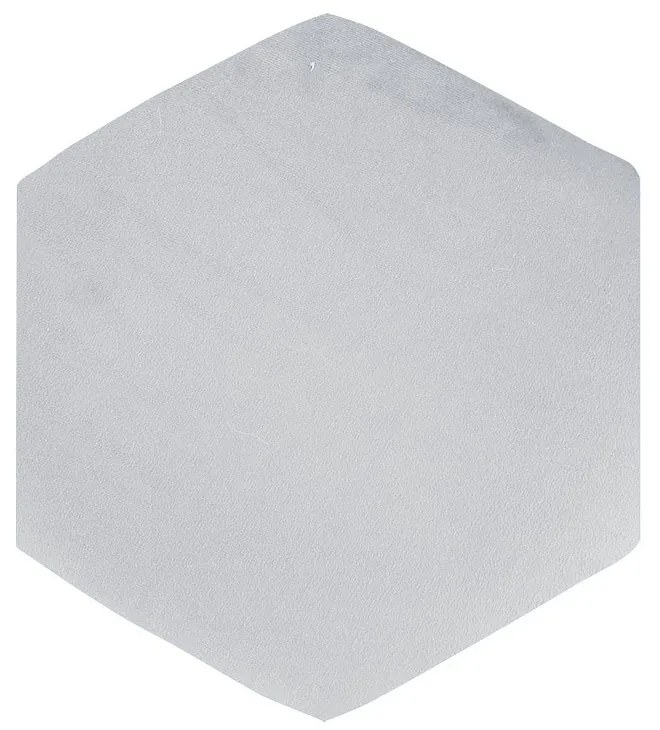 Puff Aramado Hexágono Decorativo Industrial Cobre com Suede D03 - D'Rossi - Cinza