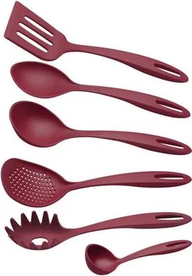 Jogo de Utensílios Tramontina Ability em Nylon Vermelho 6 Peças