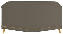 Calçadeira Baú Solteiro 90cm com Tachas Imperial J02 Sintético Areia -