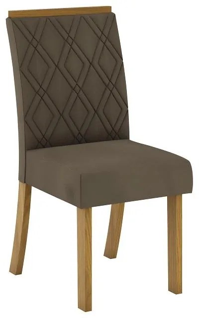 Kit Conjunto 2 Cadeiras Vita Sala de Jantar Nature Bege