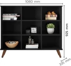 Nicho Organizador Multifuncional Pés Retrô Cube Q01 Preto - Mpozenato