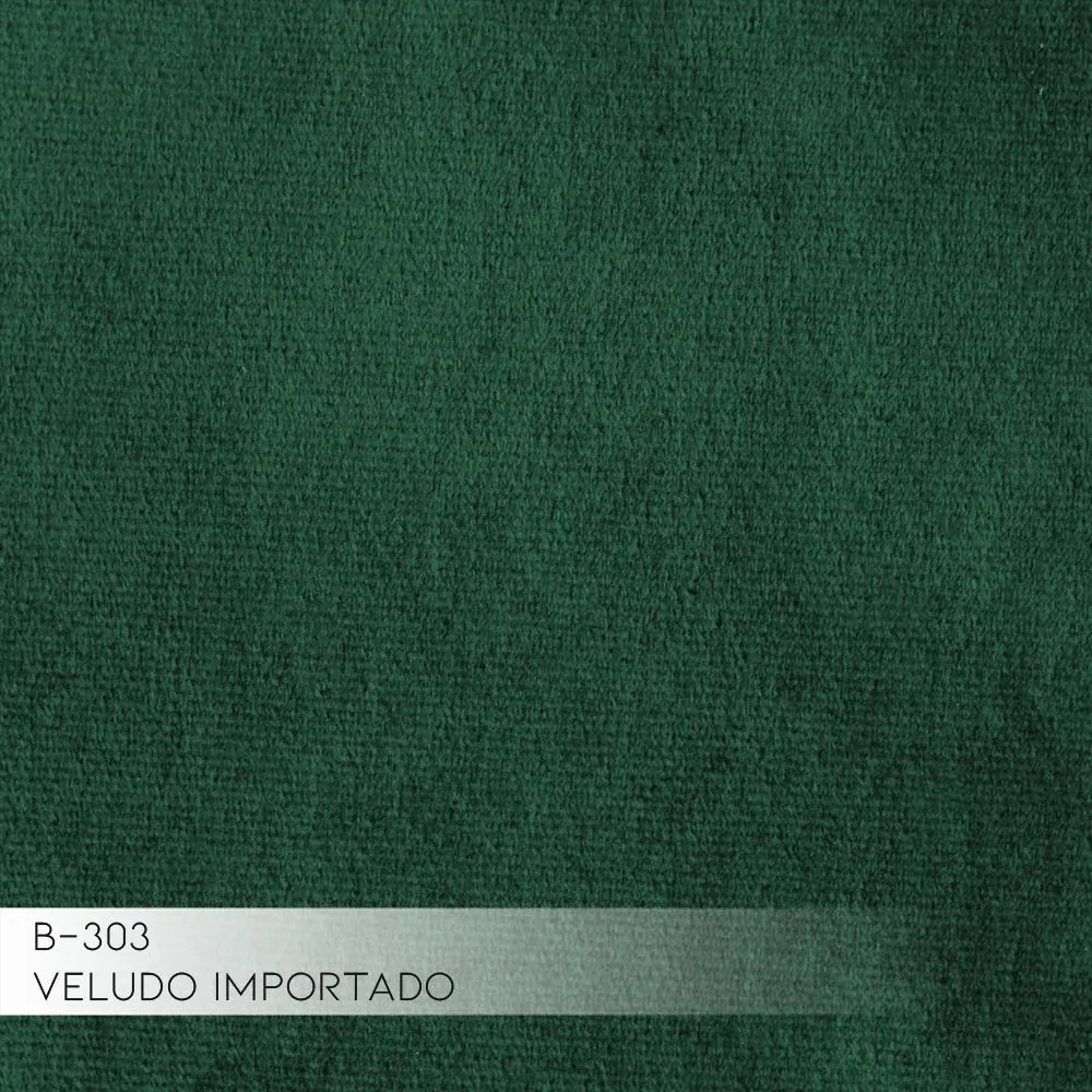 Poltrona Decorativa Kitana Pés Champagne Giratório Veludo Verde G15 - Gran Belo