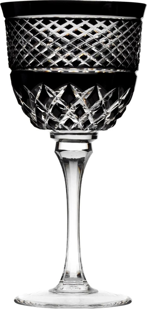 Taça de Cristal Lapidado P/ Água 25 - Preto - 78  Preto - 78