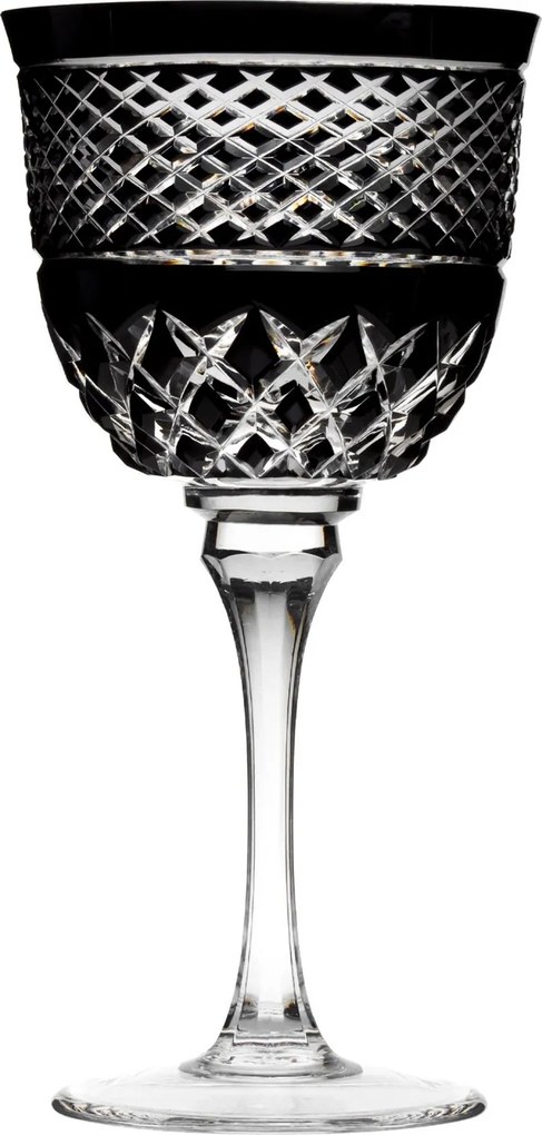 Taça de Cristal Mozart Basic Lapidado P/ Água 520ml  Preto - 78
