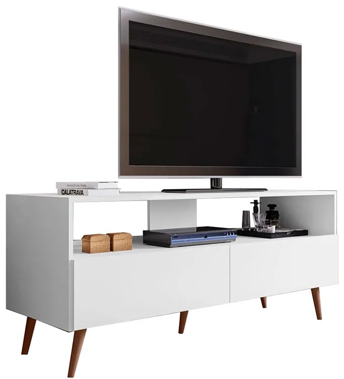 Rack Bancada para TVs até 55 Adawi MDP/BP Branco G96 - Gran Belo