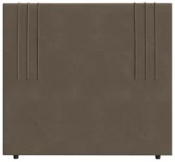 Cabeceira Cama Box Casal 140cm Estofada Rama Saturno Marrom Z04 - Mpoz