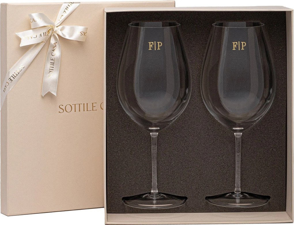 Conjunto 2 Taças de Cristal Mozart Basic p/ Vinho Pétrus 1230ml c/ Caixa de Presente  Incolor