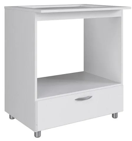 Balcão Multiuso Forno e Cooktop 5 Bocas 1 gaveta branco