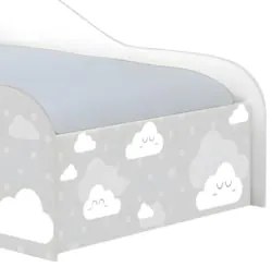 Cama Solteiro Infantil Baixa Para Colchão 188x88cm Nuvens K06 - Mpozen