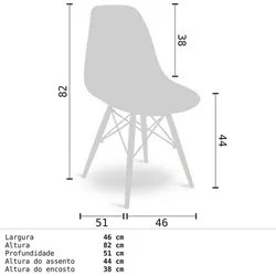 Mesa Escrivaninha Fit 90cm Natura e Cadeira Charles FT1 Preta - Mpozen