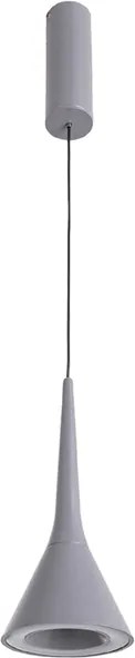 Pendente Led Metal Aluminio 11W 3000K Flora - CINZA
