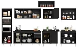 Armário de Cozinha Modulada de Canto 8 Peças CP08 Balcão com Tampo Pre
