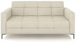 Sofá 2 Lugares 160cm Pés Metálicos Sallin Veludo Bege Z08   - Mpozenat
