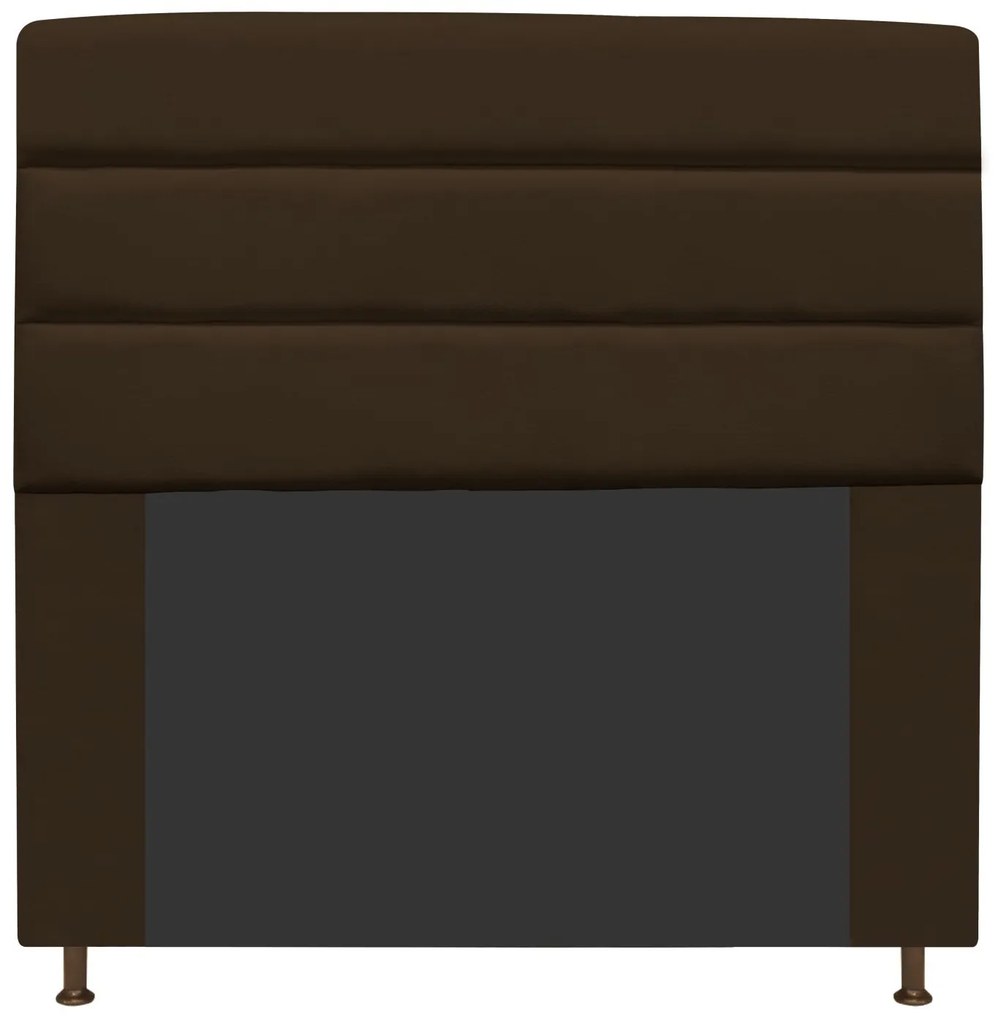 Cabeceira Estofada Turim 160 cm Queen Size Suede Marrom - ADJ Decor