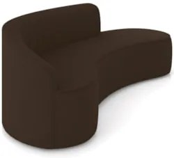 Sofá 4 Lugares Para Sala 220cm Orgânico Wendi Suede Marrom I01  - Mpoz