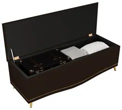 Calçadeira Baú Queen 160cm com Tachas Imperial J02 Sintético Marrom Es