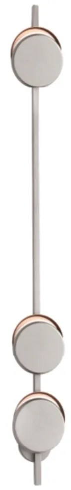Arandela Eclipse Linear Assimetrico 07X14X120Cm Discos Metal Aluminio... (PRETO, 110V)