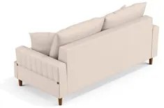 Sofá Living 2 Lugares 160cm com Almofadas Veras D05 Suede Bege Claro -