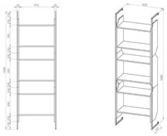 Estante Multiuso Tripla Soul 1006 com Suporte e Nichos Branco - BE Mob