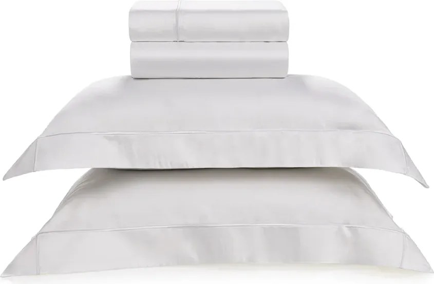 Jogo de Cama Trussardi Girelli Bambu 300 Fios Branco  Casal
